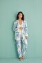 14401-4 Women's Thermal Fabric 3-Piece Dressing Gown Pajamas Set