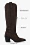 Women's Rebel Bitter Brown Suede Cowboy Boots - 3