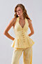 Ruffled Vest Two-Piece Set