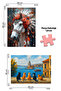 2 Pcs 1000 Piece Puzzle - Girl Tower Cats and Nice Horse - 2