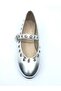 Feles Staple Detailed Women's Ballet Shoes Silver - 8