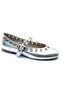 Feles Staple Detailed Women's Ballet Shoes Silver - 4