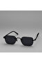 Shadow Black Unisex Rimless Sunglasses + Special Suede Case