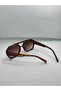 Leopard Patterned Oversize Triangle Bridge Women's Sunglasses – Mirrored Glass - 3