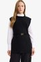 Crew Neck Belt Detailed Knitwear Sweater F0156Ax25Wn - 4