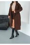 Women's Premium Winter Waist Belted Cashmere Coat - 7