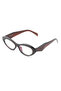 Women's Brown Framed Blue Light Protection Blue Block Transparent Glasses Tctgt000101G0207