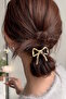 Gold Color Metal Ribbon Figured Rubber Buckle