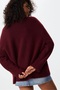Women's Soft Textured Crew Neck Oversized Knit Sweater – Long Sleeve, Loose Fit - 4