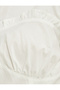 Crop Shirt Ruffle Detailed Long Sleeve Cotton Asymmetrical Cut - 6