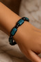 Certified Apatite-Hematite Natural Stone Macrame Adjustable Bracelet with Zircon Apparatus - 6