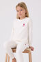 U.S. Polo Assn Girls' White Pajama Set - 3