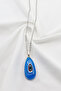 Handmade Modern Design Murano Evil Eye Bijouterie Necklace with Stainless Steel Chain, Gift Necklace - 4