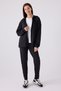 Women's Hooded Pigment Printed Winter Regular Fit Black Pajama Set Ar3111-S-V1 - 5