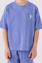 Boy's Crew Neck Wrap Embroidered Summer Regular Fit Blue Bermuda Suit Us1779-C-V5 - 4