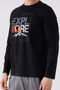Men's Black Long Sleeve Pajama Set - 4