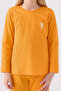 Girl's Yellow Long Sleeve Pajama Set - 4