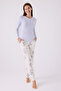 Women's Blue Long Sleeve Pajama Set
