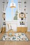 Lion Patterned Children's and Baby's Room Background Curtain TLA-198