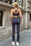 Prime Fit - Smoked Cross Strap Supported Seamless Bra Sports Bra - 6