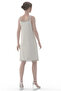 Women's Wide Thick Strap Viscose Petticoat Cream Nightdress 1584 - 5