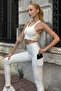 Aero Motion Premium - Patterned Beigehigh Waist Push-Up Recovery Leggings - 2