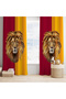 Yellow Red Lion Themed Children's Room 2 Wing Background Curtain Tla-318 - 3