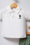 Baby Boy Polo Collar Pigment Printed Summer Regular Fit Khaki Baby Set Usb2335-C-V1 - 2