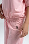 Girl's Crew Neck Pigment Printed Summer Regular Fit Pink Pajama Set Us2083-C-V2 - 3