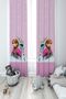 Pink Elsa Girl's and Baby's Room Background Curtain 2 Wings Tla-004