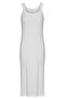 100% Cotton Women's Long Ribbed Chemise Nightgown White 1231