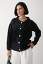 Black Cardigan with Bead Pocket Detail