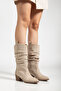 Women's Western Cowboy Gusseted Suede Boots