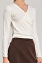 Women's Double Breasted Collar Long Sleeve Body - Ecru - 5