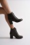 Women's Genuine Leather Laser Detailed Lace-Up Boots - Brown - 2