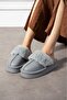 Rain Sheepskin Flat Sole Women's House Slippers - 2