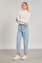 Women's Mom Fit Jean Pants - Blue Snow Y. - 2