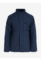 معطف رجالي ذو ياقة عالية باللون الأزرق الداكن 4A1025100001_OVERCOAT