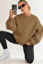 Women's Crew Neck Basic Oversize Sweatshirt Mink - 6