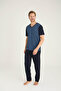 New Season 2026 Men's V-Neck Summer Luxury Design Pajama Set - 4
