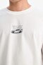 100% Cotton Fast & Furious Boxy Fit Crew Neck Back Printed Short Sleeve T-Shirt E0620Ax25Sm - 5