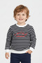 Boys' Striped Print Detailed Sweatshirt (6 Months-4 Years)
