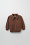 Brown Embroidery Detailed Raglan Sleeve Sweatshirt - 4