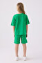 Girl's Green Bermuda Suit - 5
