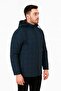 Normal and Large Size Quilted Men's Coat & Coat Inside Fur Travel Hood - 4