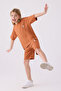 Girl's Brown Bermuda Suit - 3