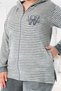 Hooded Embroidered Soft Velvet Large Size Women's Tracksuit Set - 3