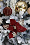 Christmas Ornament Velvet 2-Piece Sequin Ball Burgundy 10 cm - 2