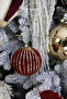 Christmas Ornament Velvet 2-Piece Sequin Ball Burgundy 10 cm