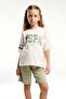 Girls Cream Bermuda Set